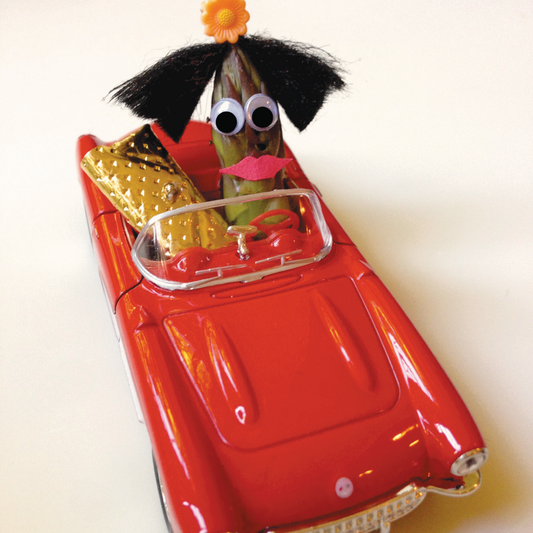 Adventuresome Asparagus Greeting Card