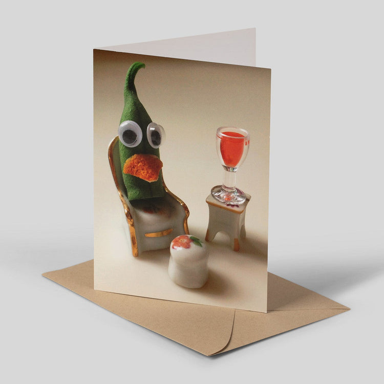 Sir Sebastian String Bean Birthday Card