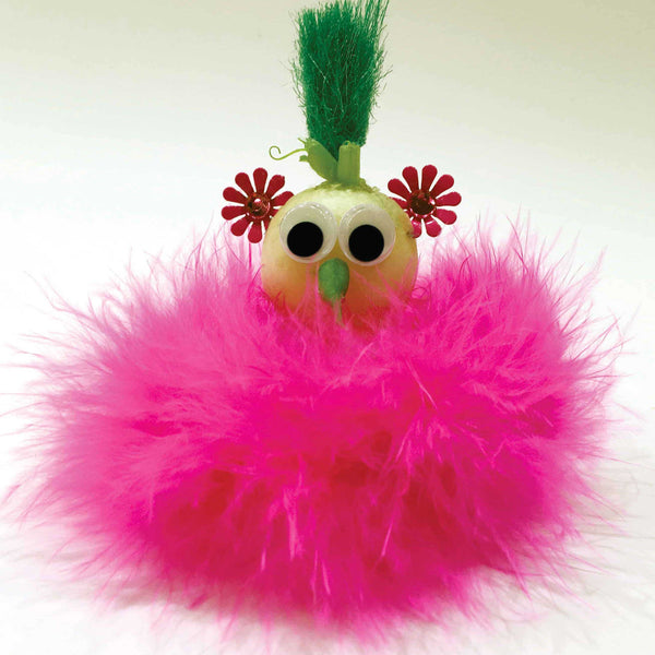 Veggie character in pink tutu