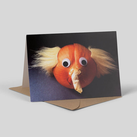 Albert Onion Einstein Greeting Card