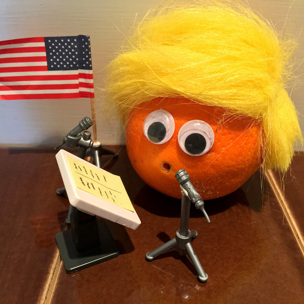 Donald Tangerine Trump fruit character